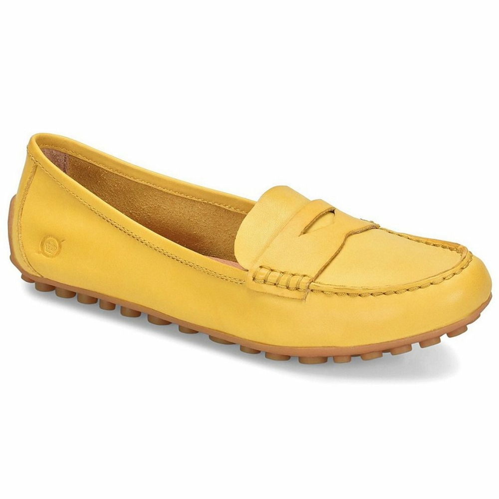 Born Malena Yellow Leather Loafer